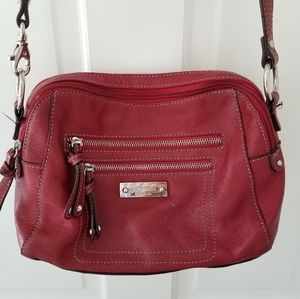 Beautiful red, organizer, small shoulder purse